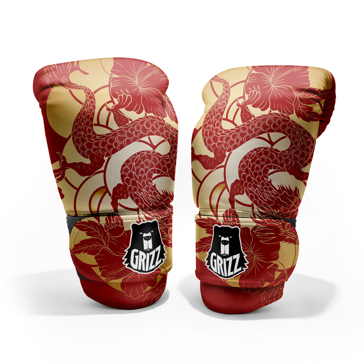 Dragon Tattoo Red Japanese Print Pro Boxing Glove