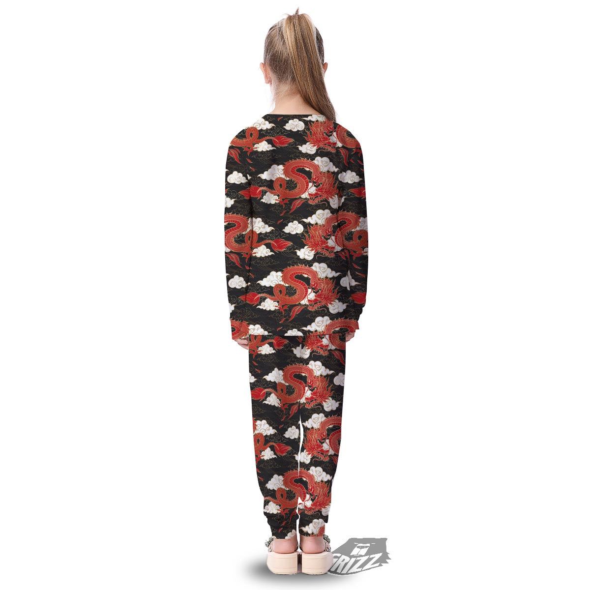 Dragon Traditional Chinese Print Pattern Kid's Pajamas-grizzshop