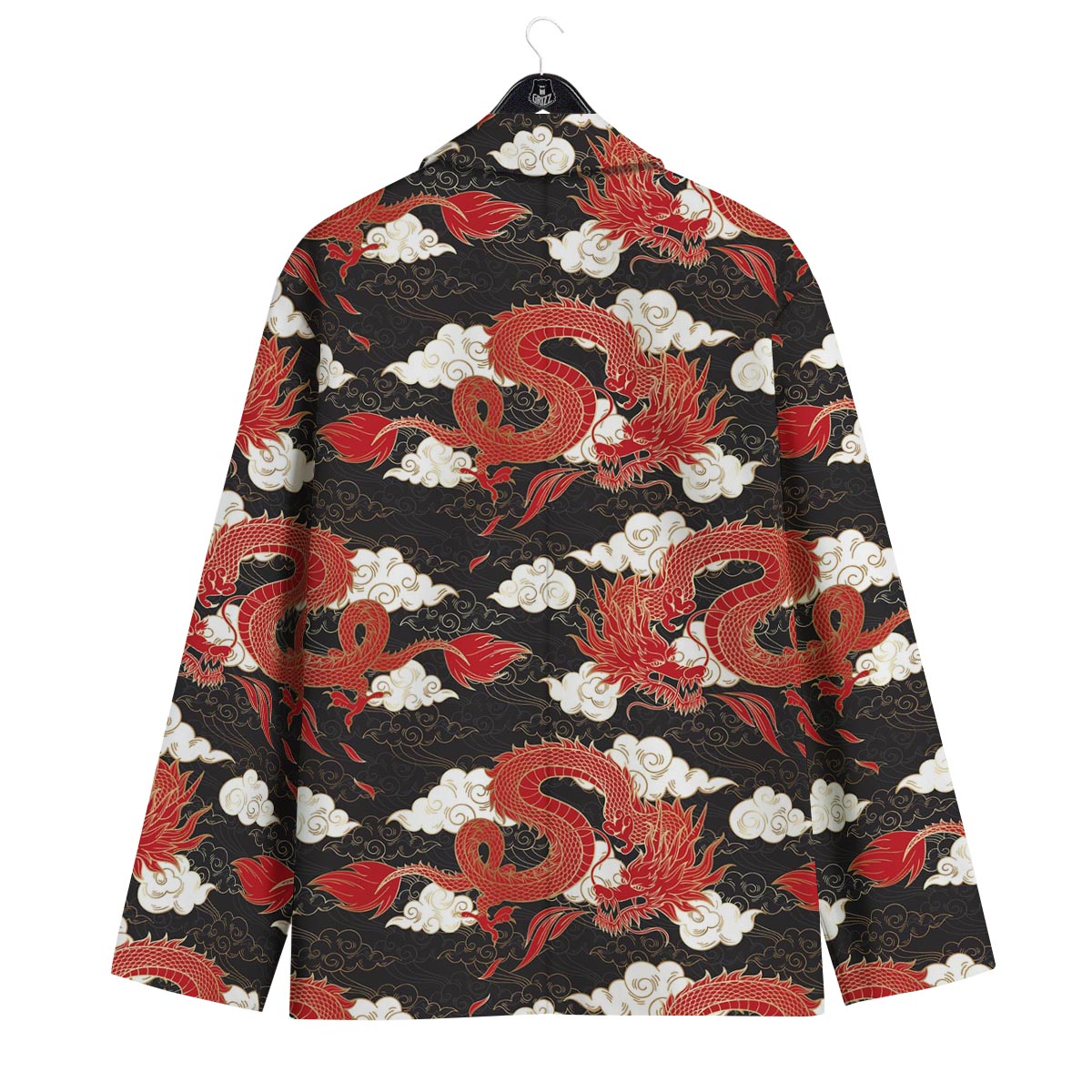 Dragon Traditional Chinese Print Pattern Men's Sport Coat-grizzshop
