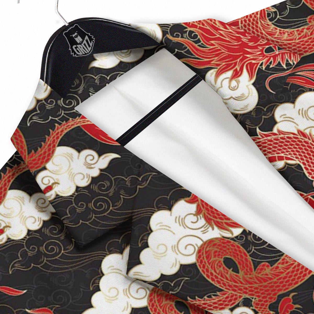 Dragon Traditional Chinese Print Pattern Men's Sport Coat-grizzshop