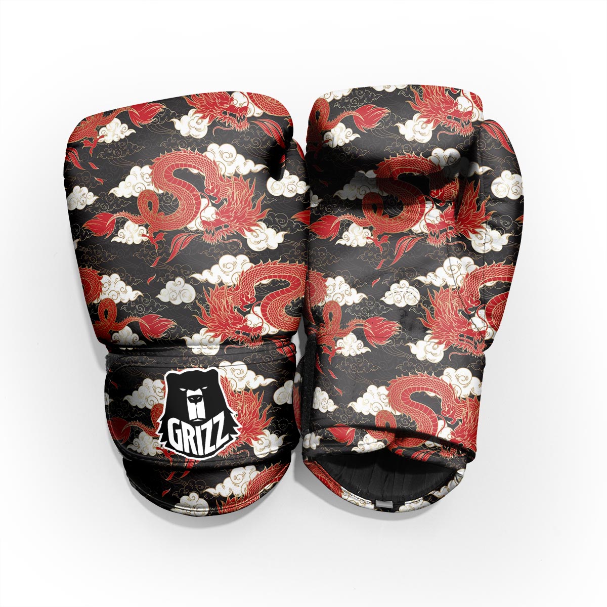Dragon Traditional Chinese Print Pattern Pro Boxing Glove