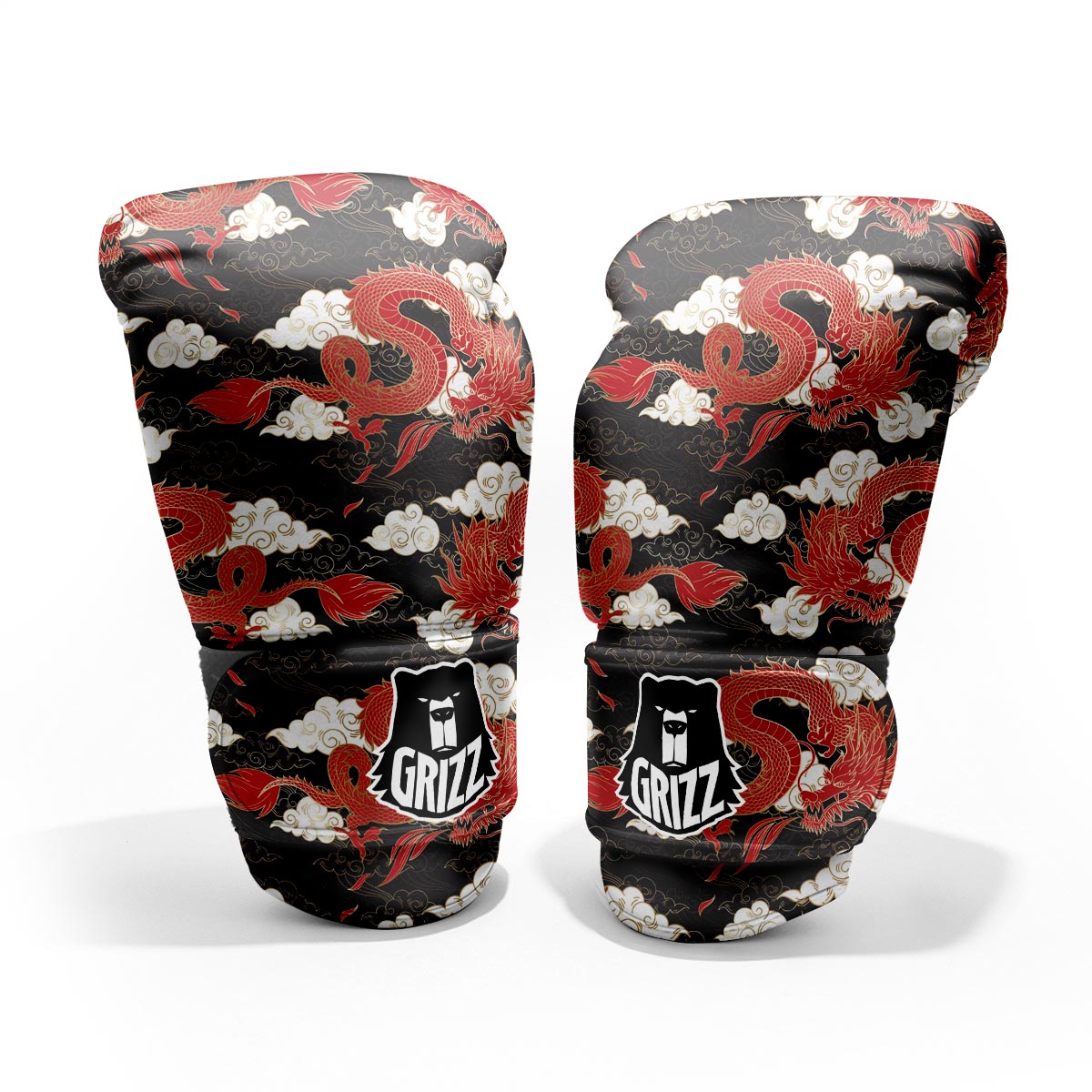 Dragon Traditional Chinese Print Pattern Pro Boxing Glove