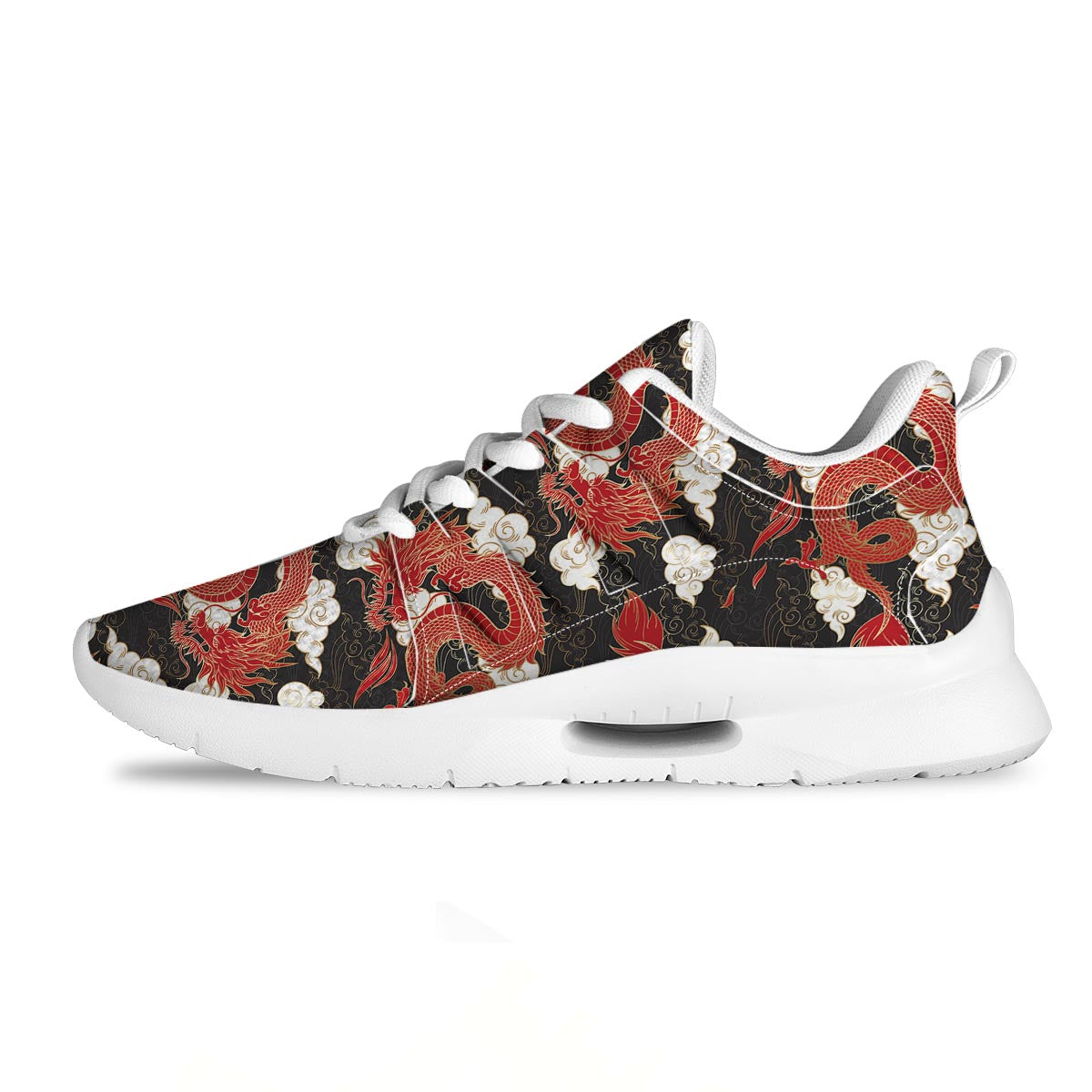 Dragon Traditional Chinese Print Pattern Tennis Shoes-grizzshop