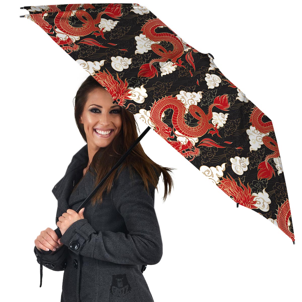 Dragon Traditional Chinese Print Pattern Umbrella-grizzshop