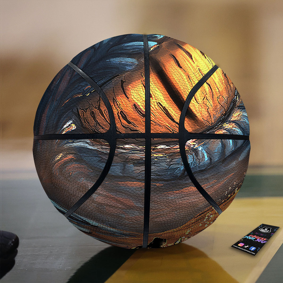 Dragon Eyes Watercolor Print Basketball