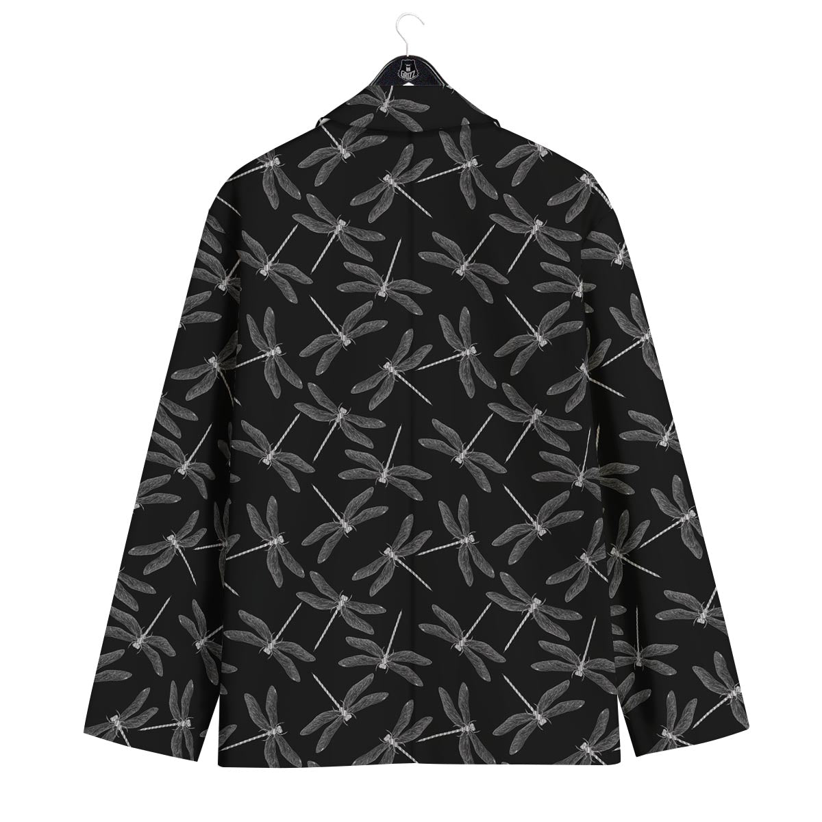 Dragonfly Black Print Pattern Men's Sport Coat-grizzshop