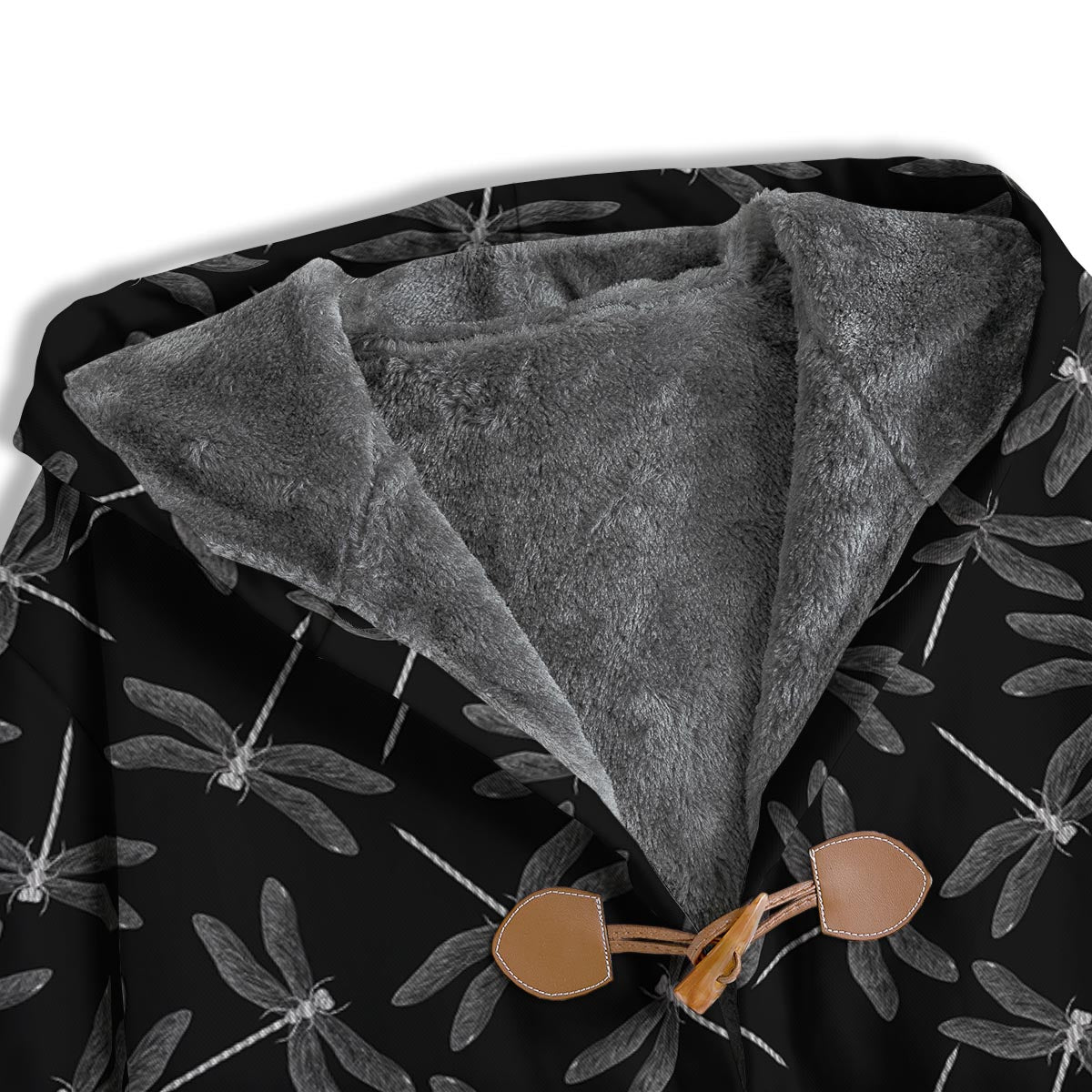 Dragonfly Black Print Pattern Men's Windbreaker Jacket-grizzshop