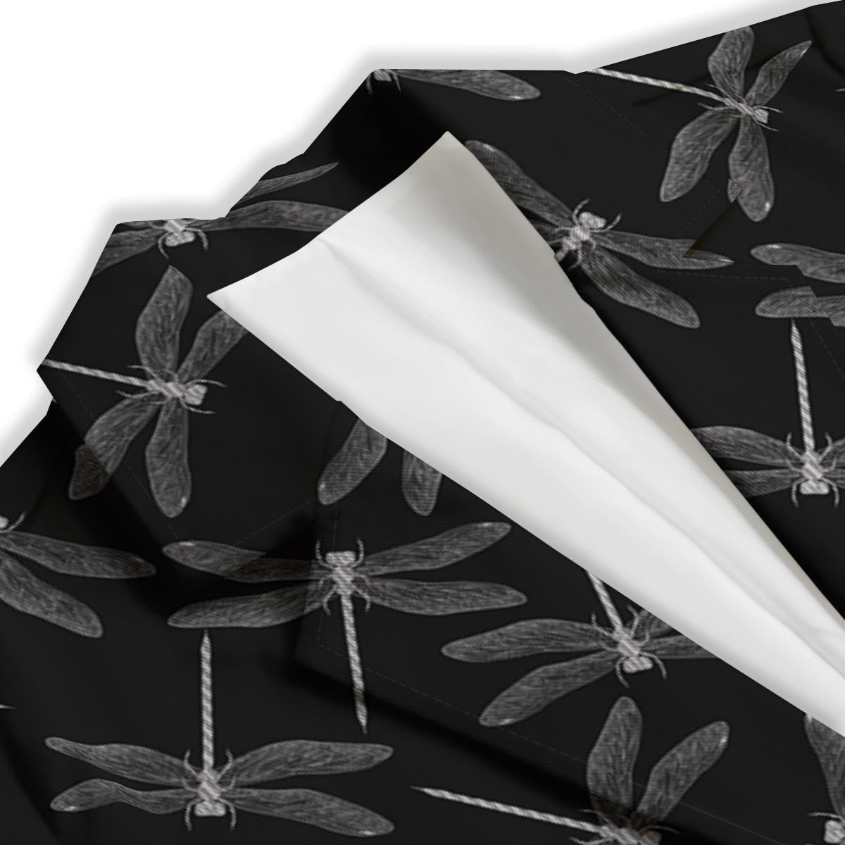 Dragonfly Black Print Pattern Women's Blazer-grizzshop