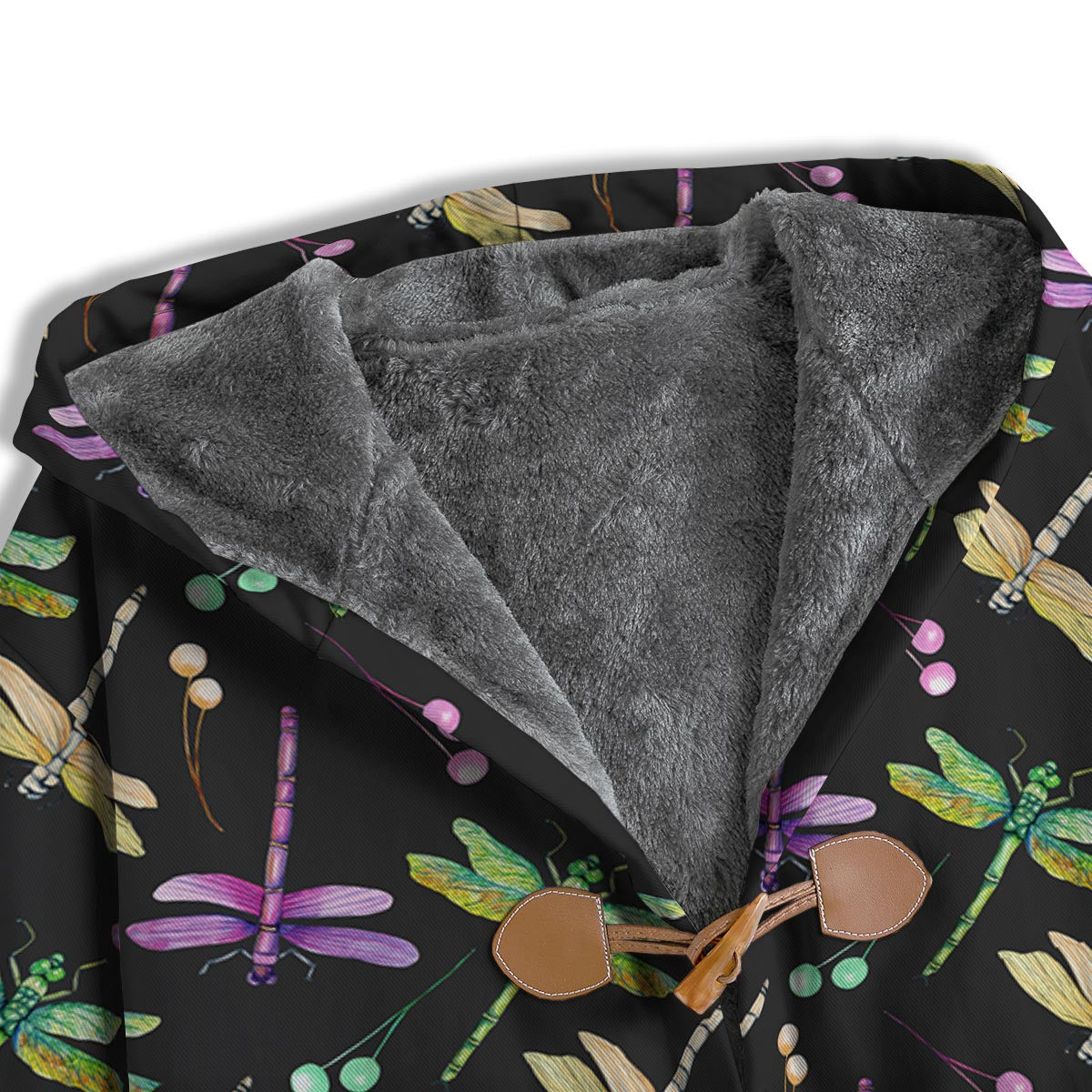 Dragonfly Black Purple And Teal Print Pattern Men's Windbreaker Jacket-grizzshop