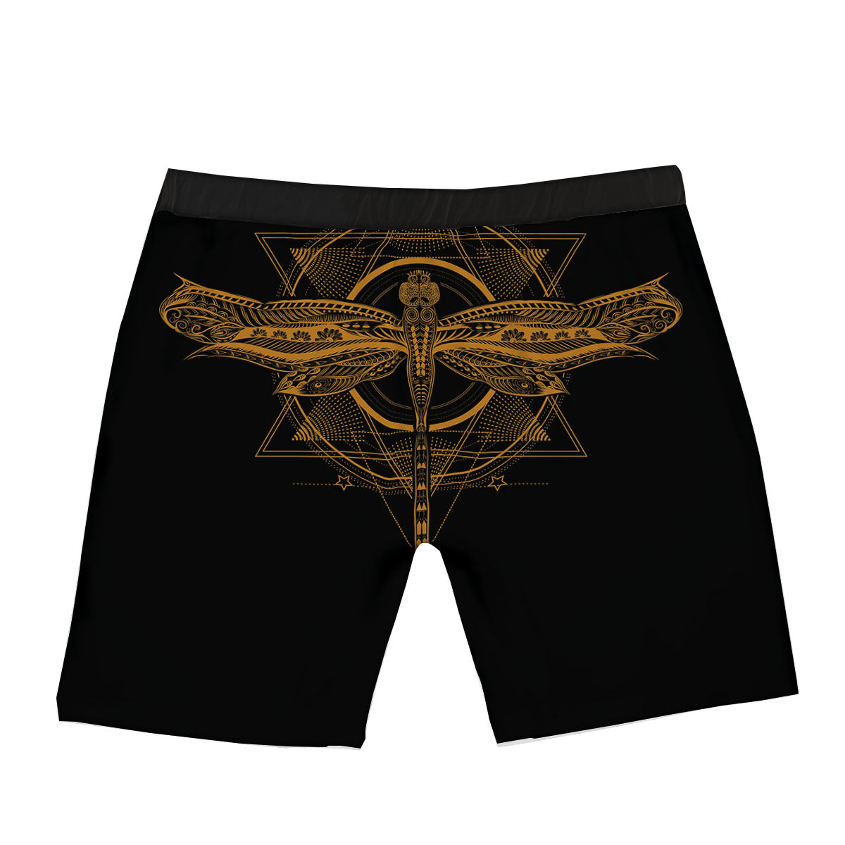Dragonfly Boho Gold Print Boxer Briefs-grizzshop