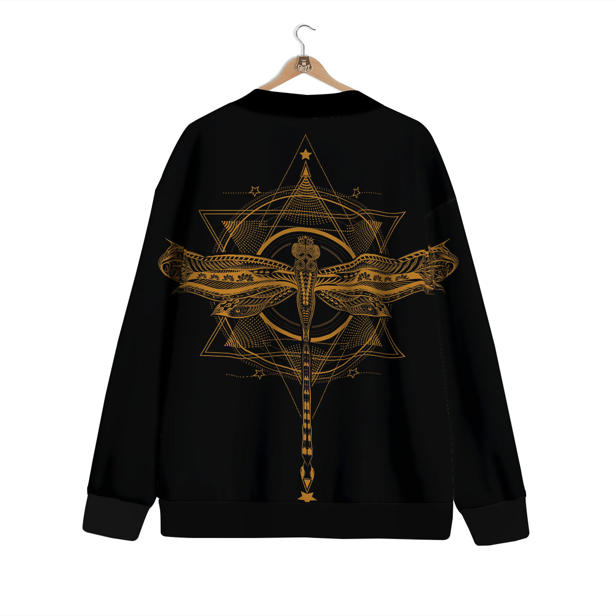Dragonfly Boho Gold Print Cardigan-grizzshop