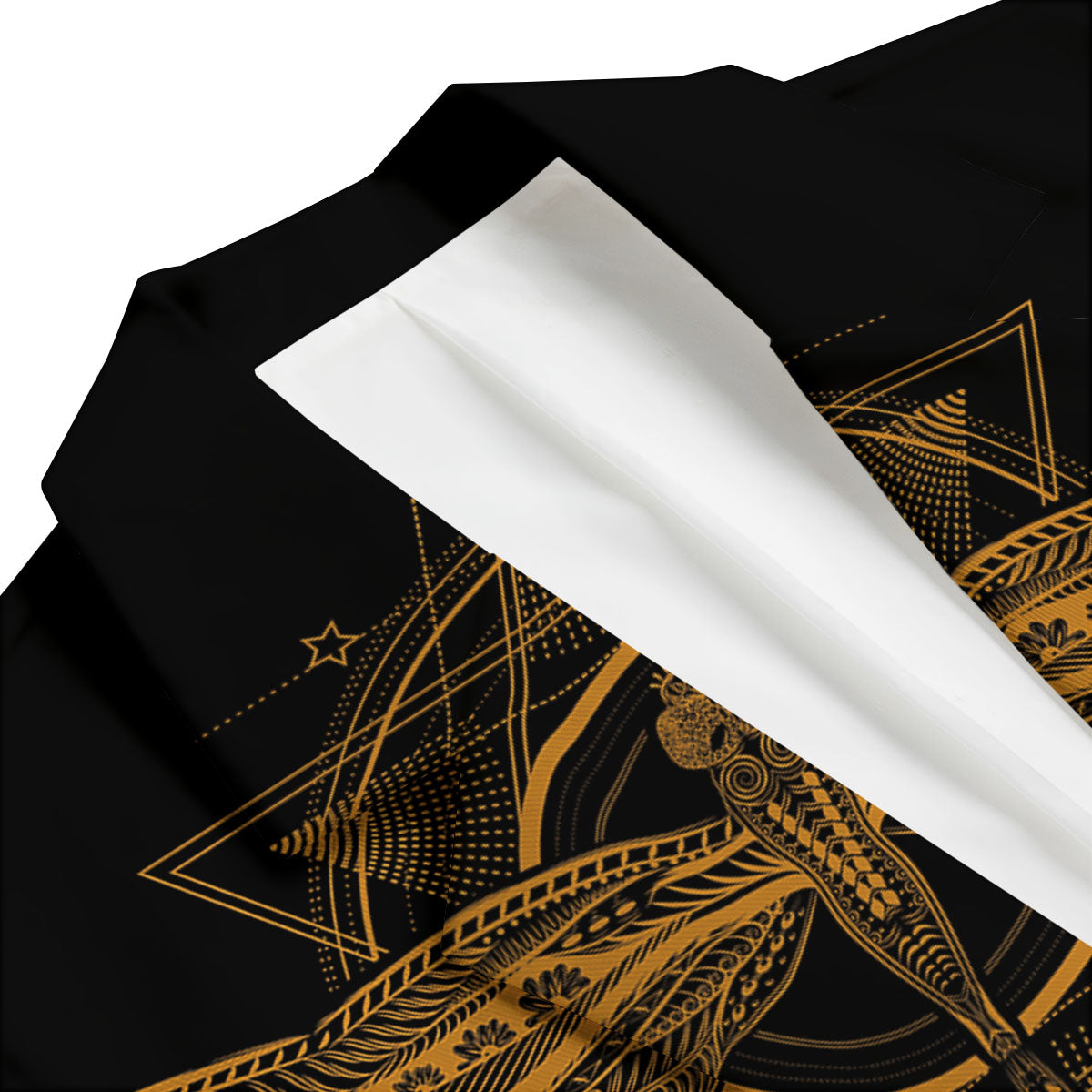Dragonfly Boho Gold Print Men's Blazer-grizzshop