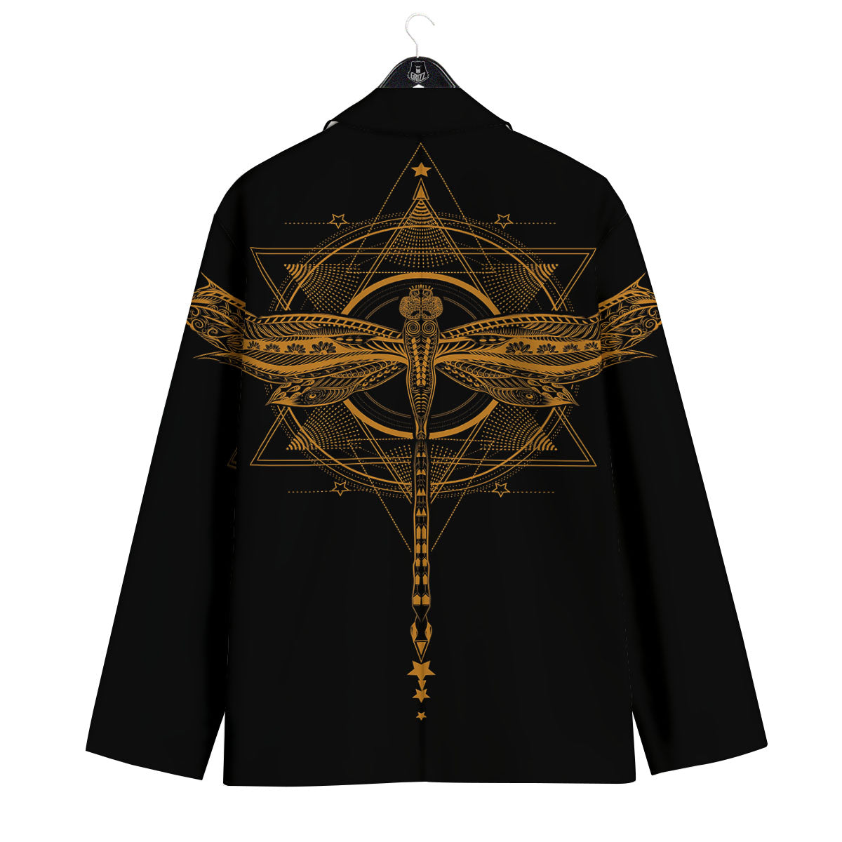 Dragonfly Boho Gold Print Men's Sport Coat-grizzshop