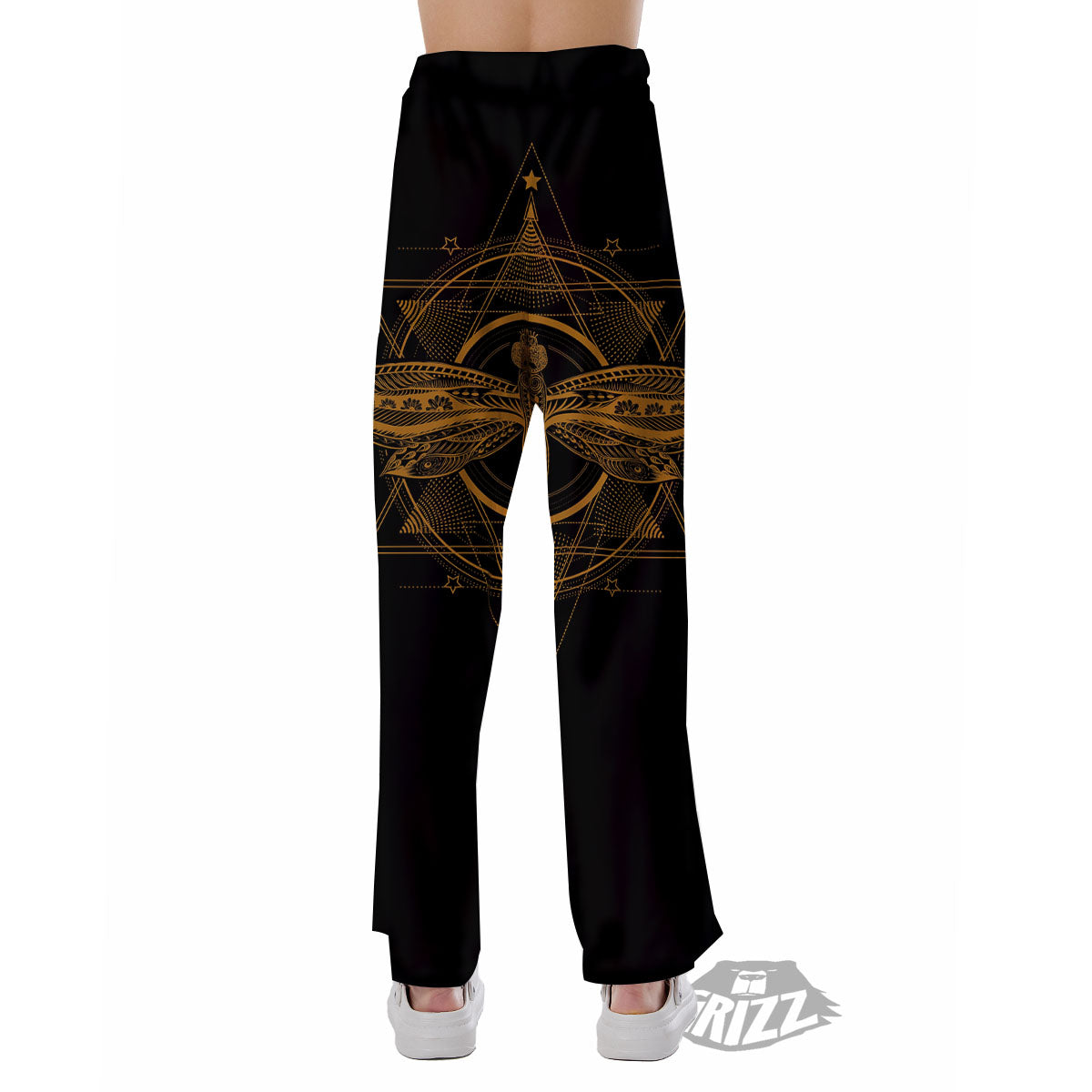 Dragonfly Boho Gold Print Pajama Pants-grizzshop