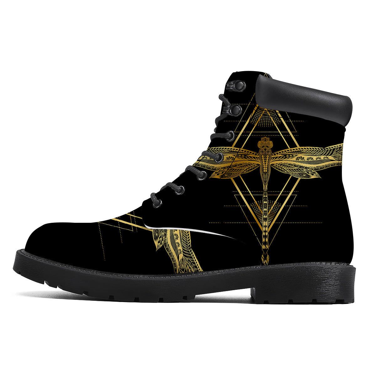 Dragonfly Boho Spiritual Print Boots-grizzshop