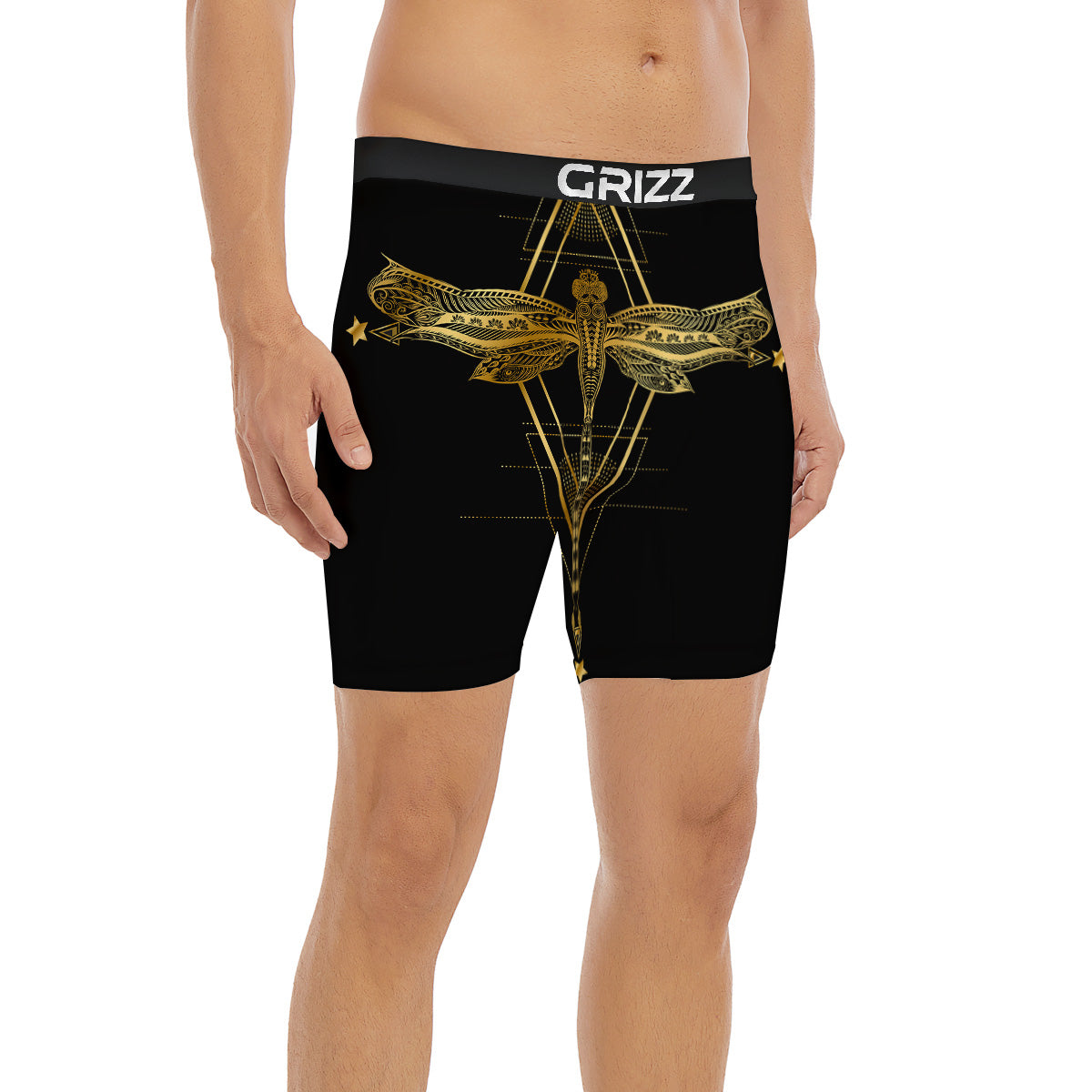 Dragonfly Boho Spiritual Print Boxer Briefs-grizzshop