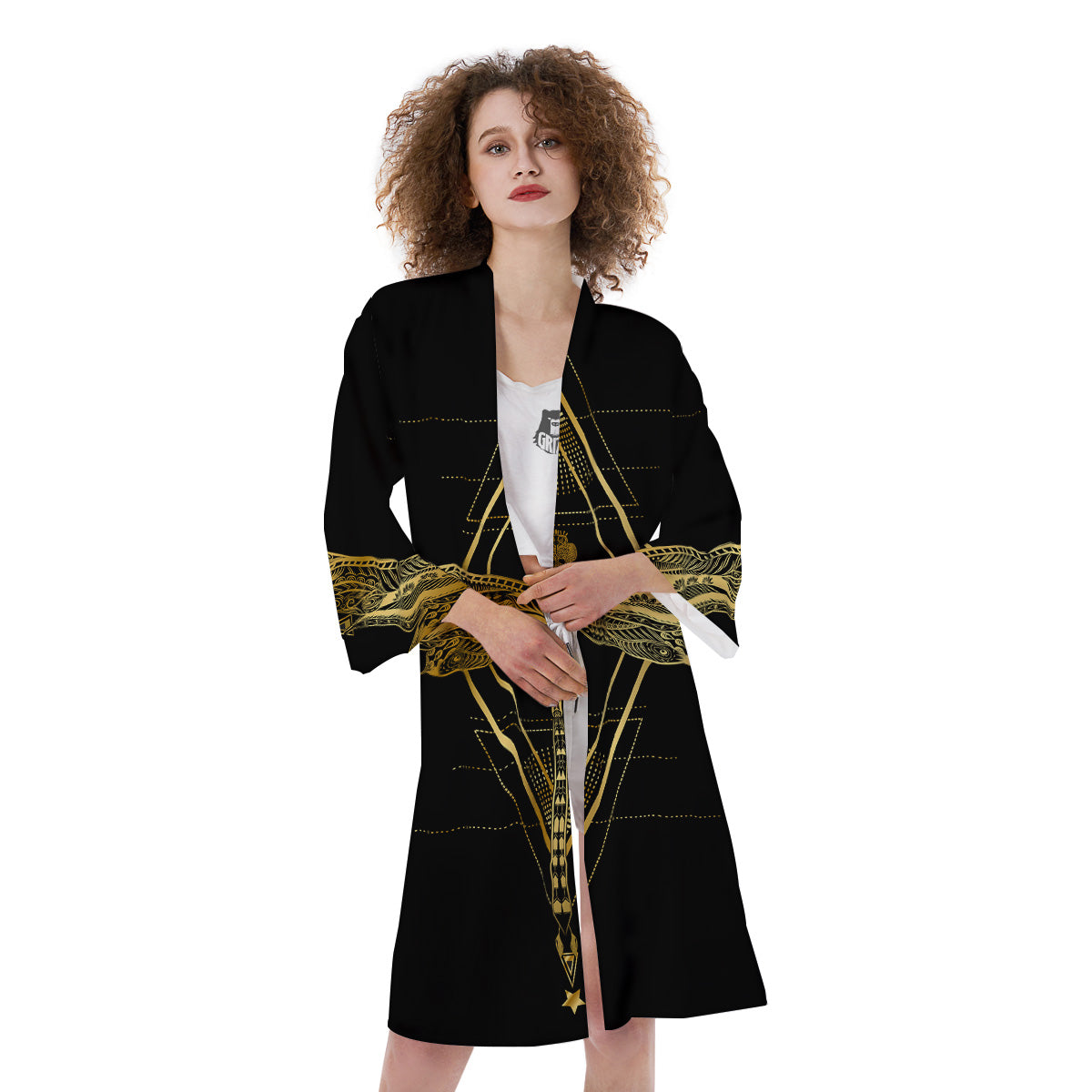 Dragonfly Boho Spiritual Print Kimono-grizzshop