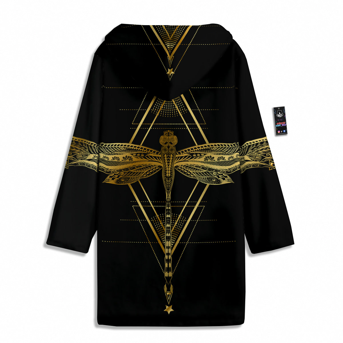 Dragonfly Boho Spiritual Print Men's Windbreaker Jacket-grizzshop