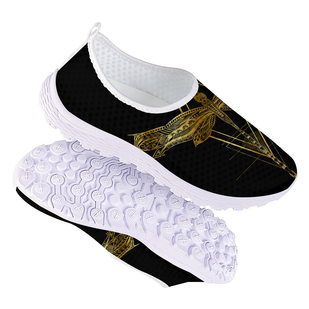 Dragonfly Boho Spiritual Print Nurse Shoes-grizzshop