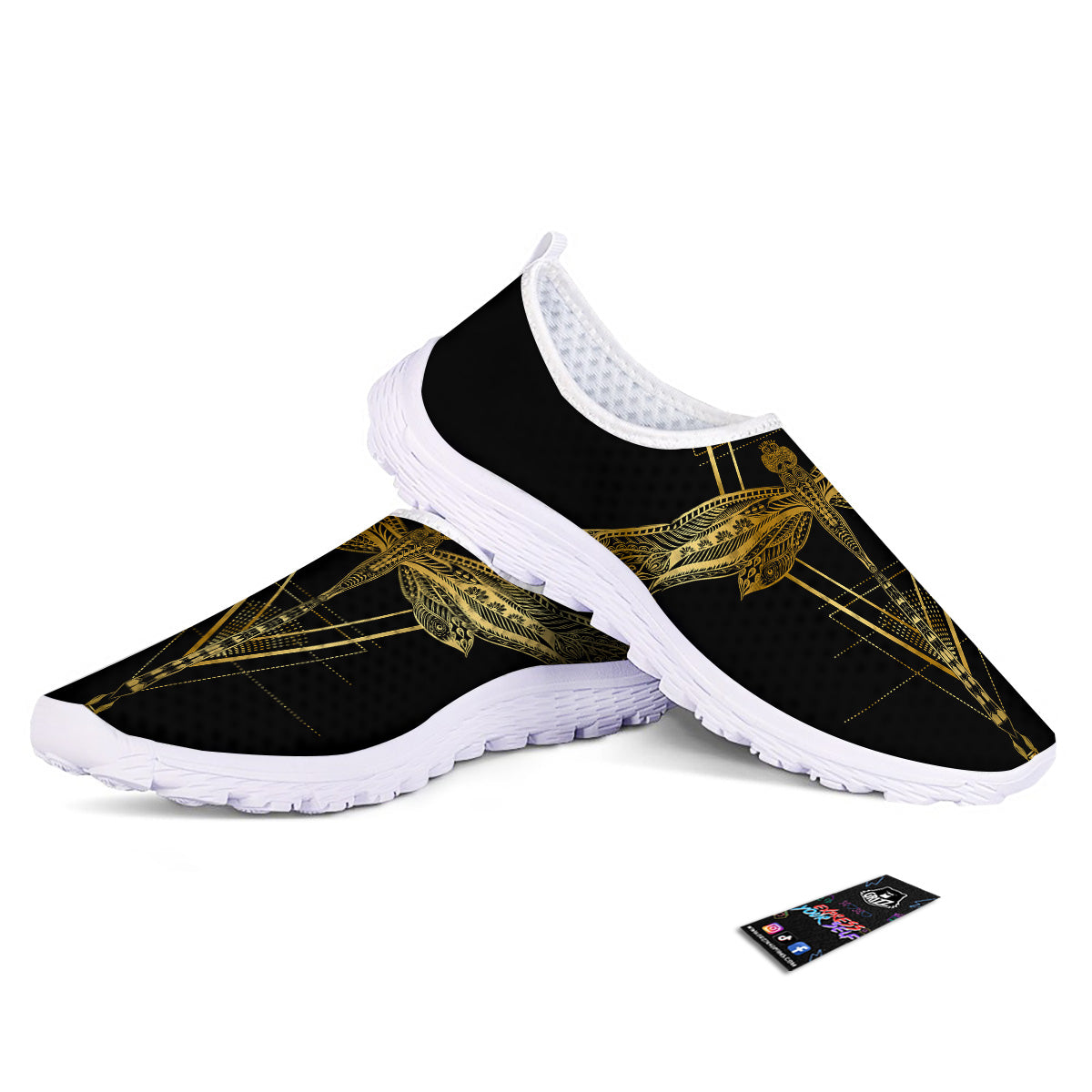 Dragonfly Boho Spiritual Print Nurse Shoes-grizzshop