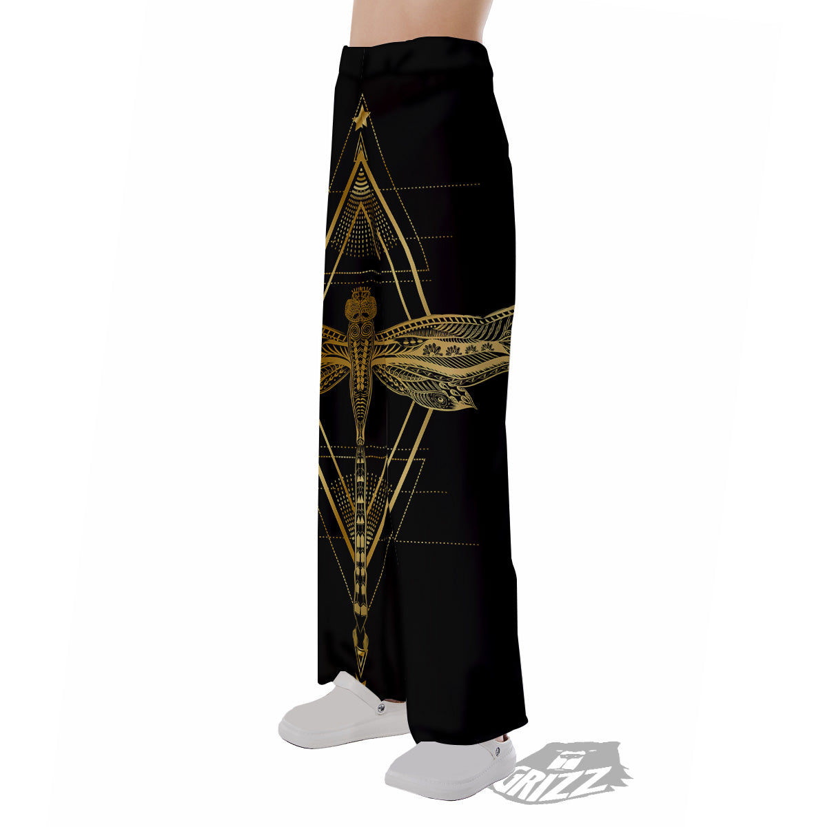 Dragonfly Boho Spiritual Print Pajama Pants-grizzshop