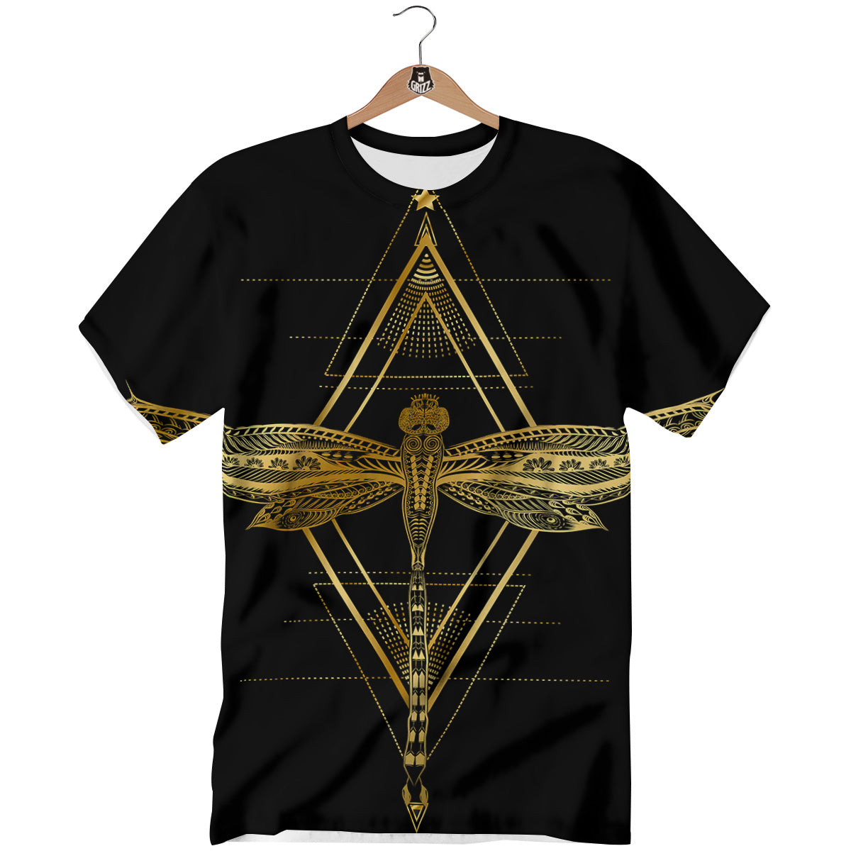 Dragonfly Boho Spiritual Print T-Shirt-grizzshop