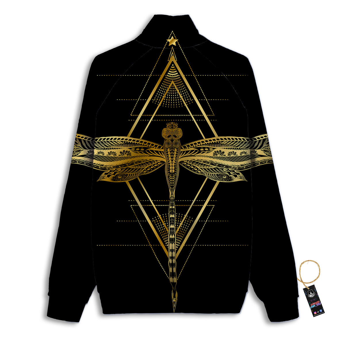 Dragonfly Boho Spiritual Print Track Jacket-grizzshop