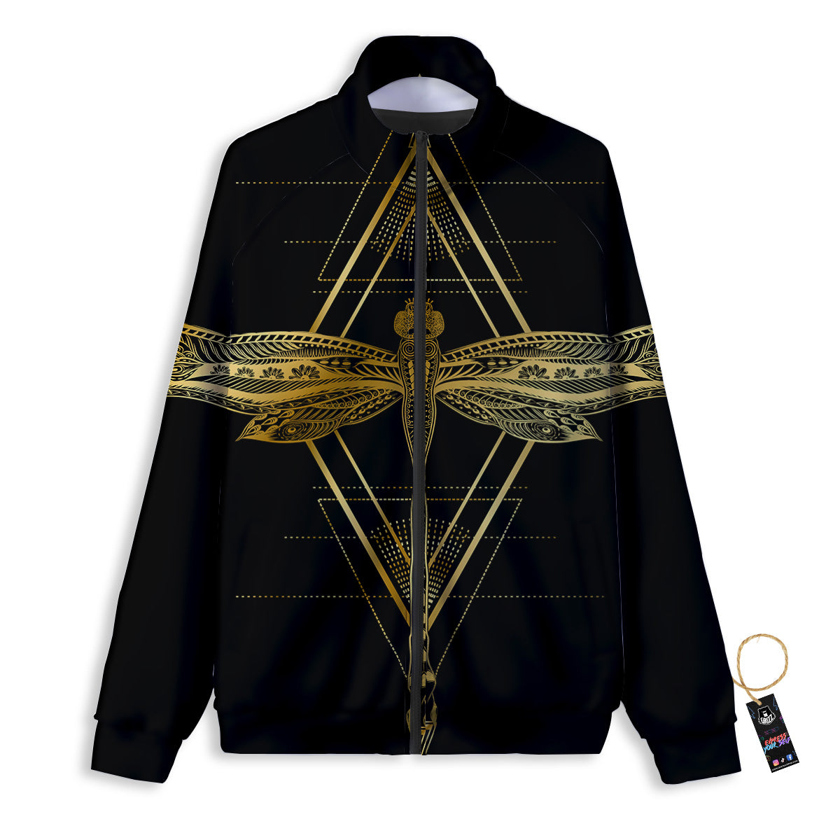 Dragonfly Boho Spiritual Print Track Jacket-grizzshop
