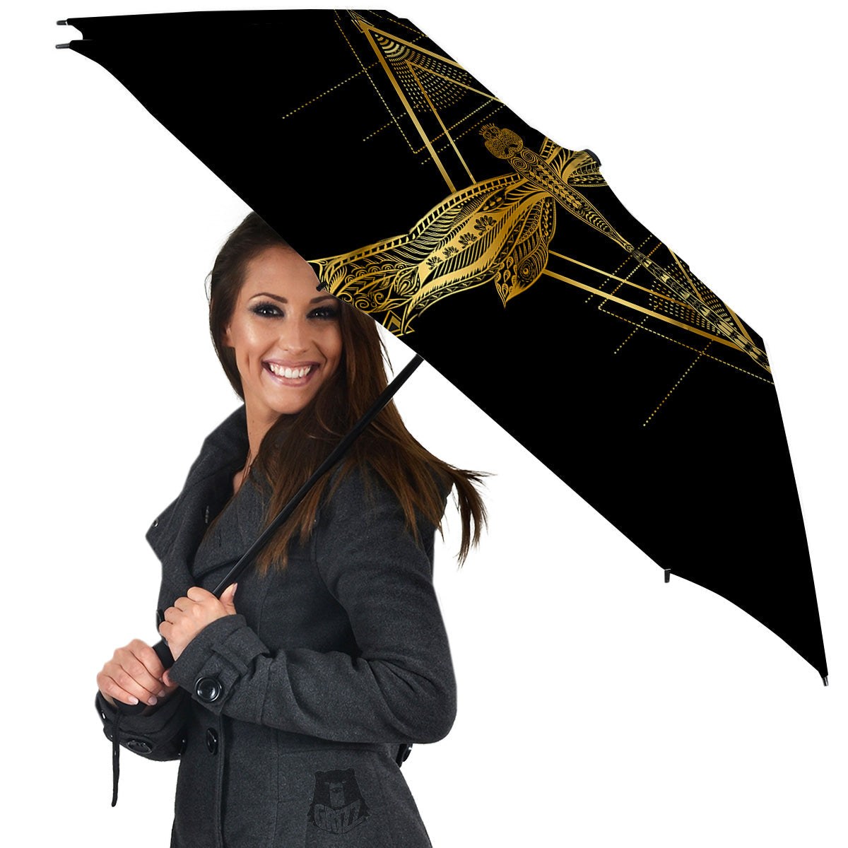 Dragonfly Boho Spiritual Print Umbrella-grizzshop