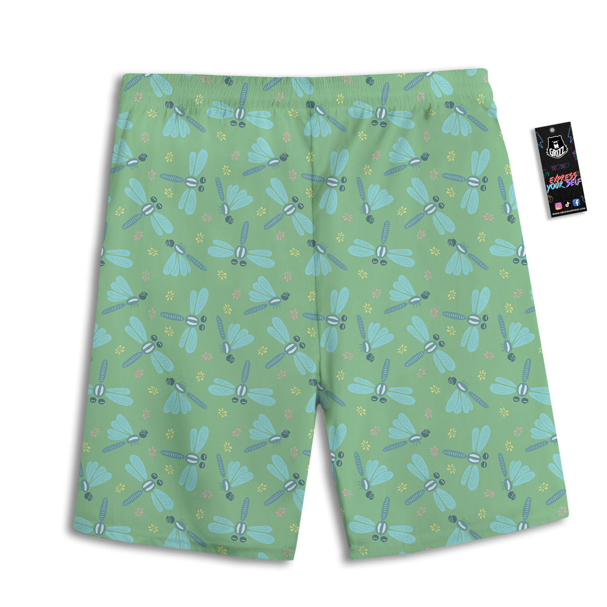 Electrocardiogram Heartbeat Print Men's Athletic Shorts