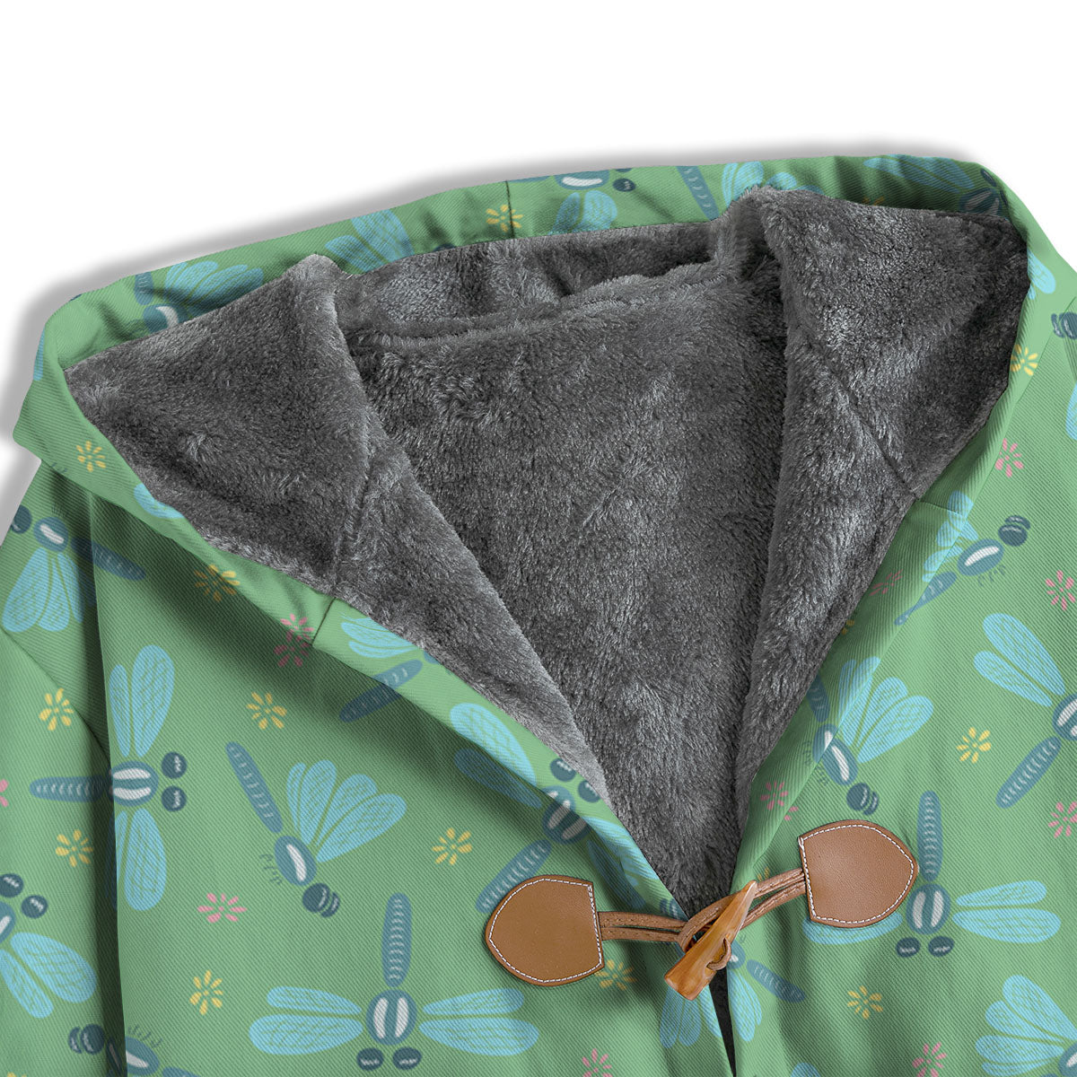 Dragonfly Green Print Pattern Men's Windbreaker Jacket-grizzshop