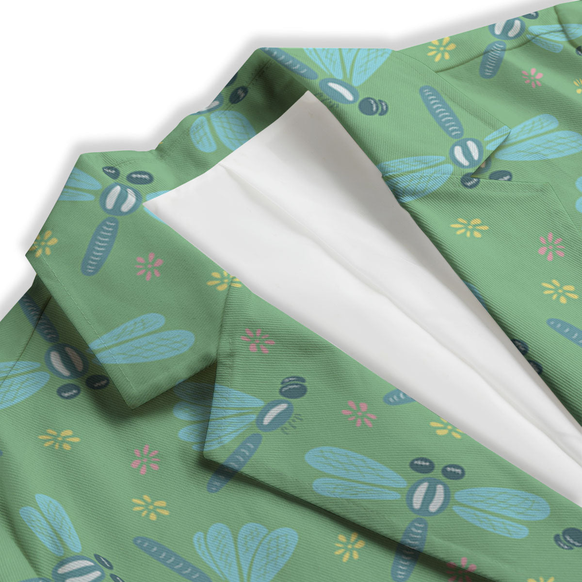 Dragonfly Green Print Pattern Women's Blazer-grizzshop