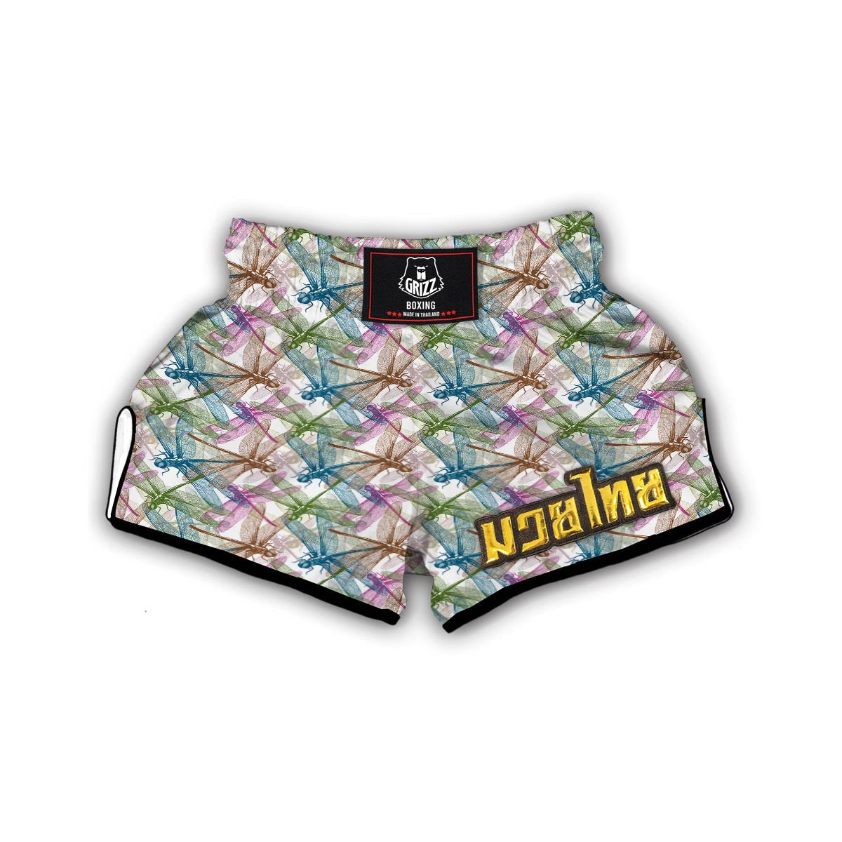 Dragonfly Pattern Muay Thai Boxing Shorts-grizzshop