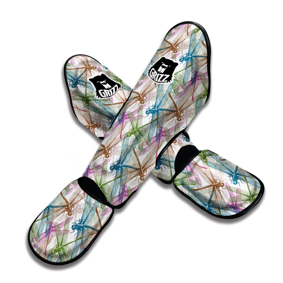 Dragonfly Pattern Muay Thai Shin Guards-grizzshop