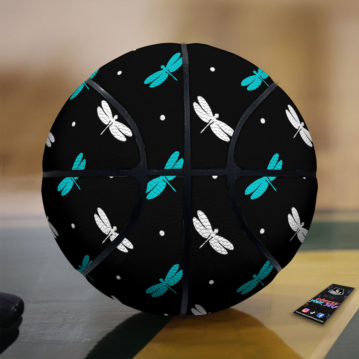 Dragonfly Polka Dot Print Pattern Basketball-grizzshop