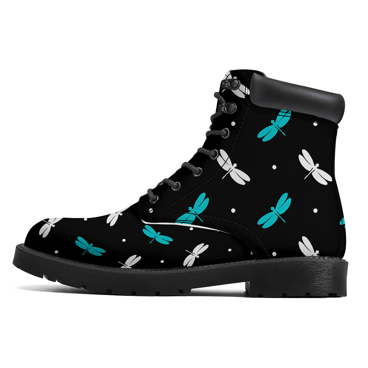 Dragonfly Polka Dot Print Pattern Boots-grizzshop