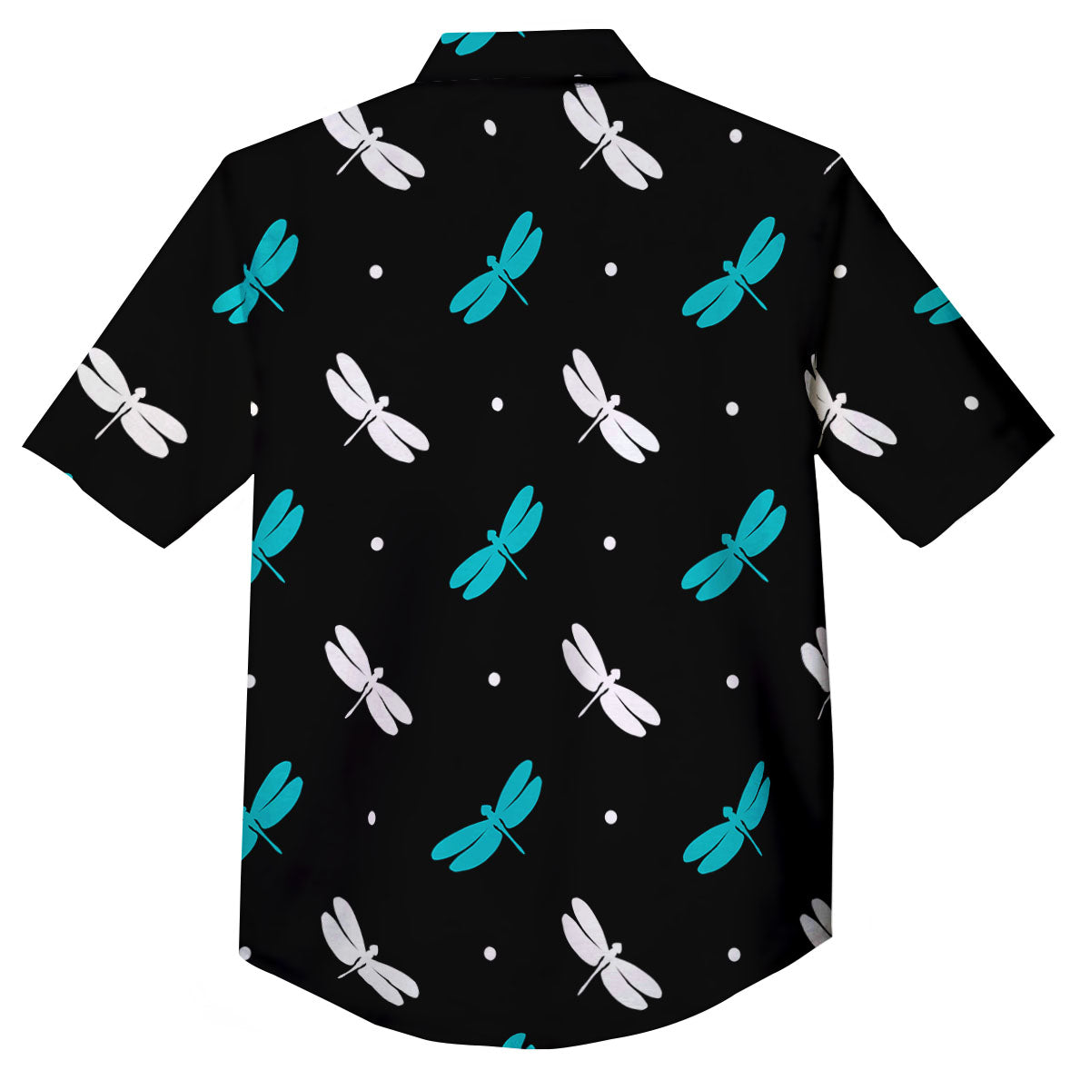 Dragonfly Polka Dot Print Pattern Button Up Shirt-grizzshop