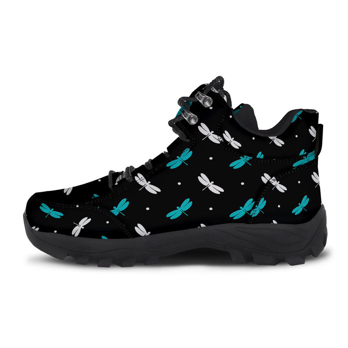 Dragonfly Polka Dot Print Pattern Hiking Shoes-grizzshop