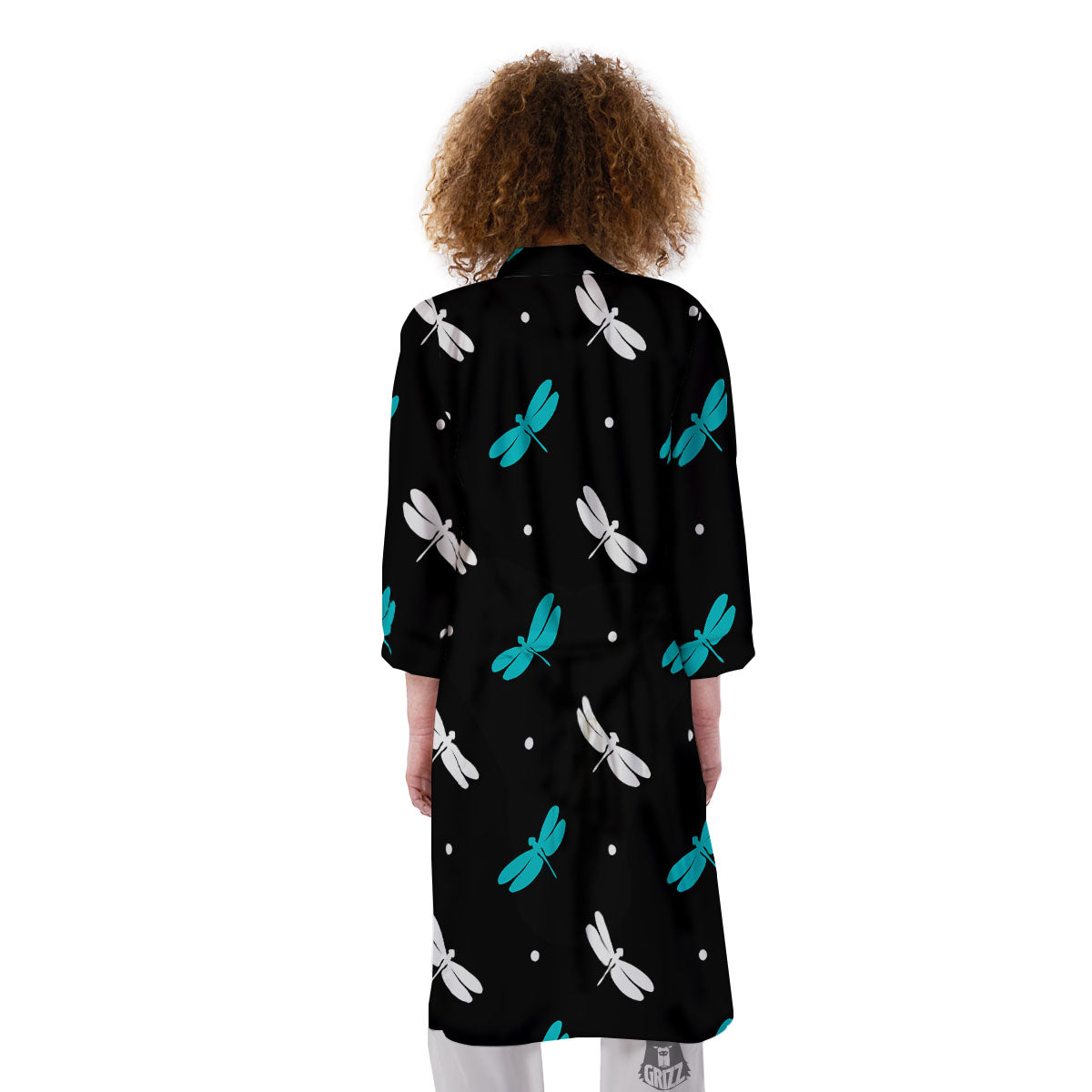 Dragonfly Polka Dot Print Pattern Kimono-grizzshop
