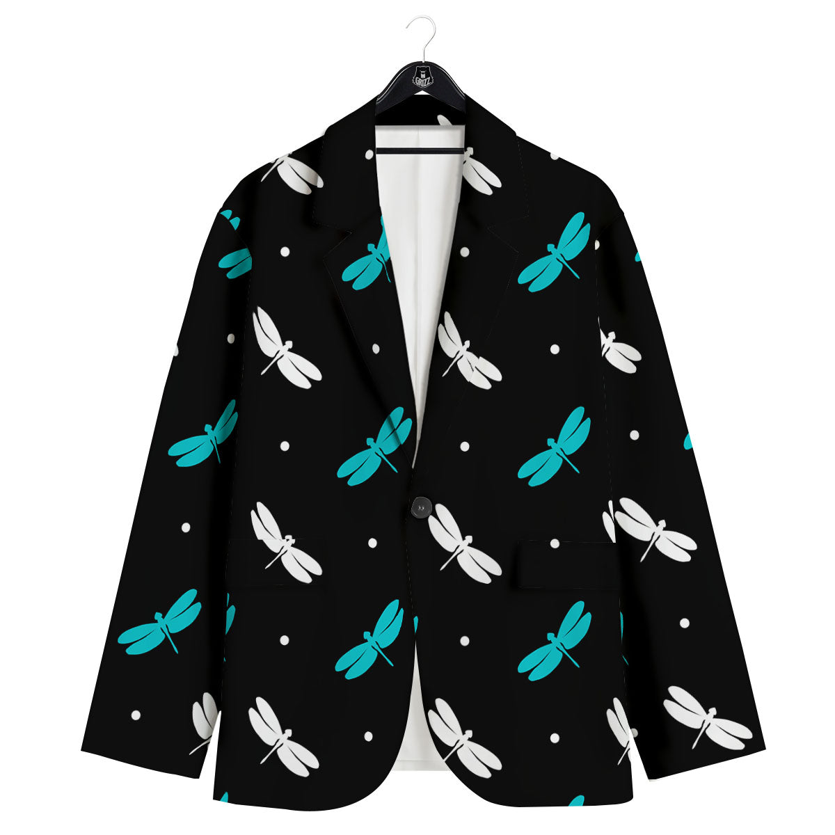 Dragonfly Polka Dot Print Pattern Men's Sport Coat-grizzshop