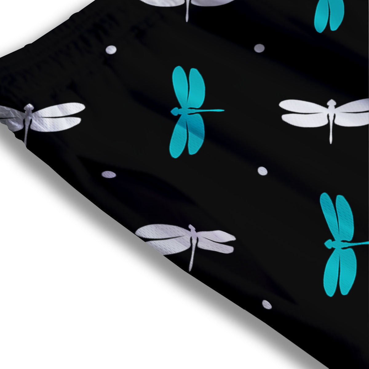Dragonfly Polka Dot Print Pattern Mesh Shorts