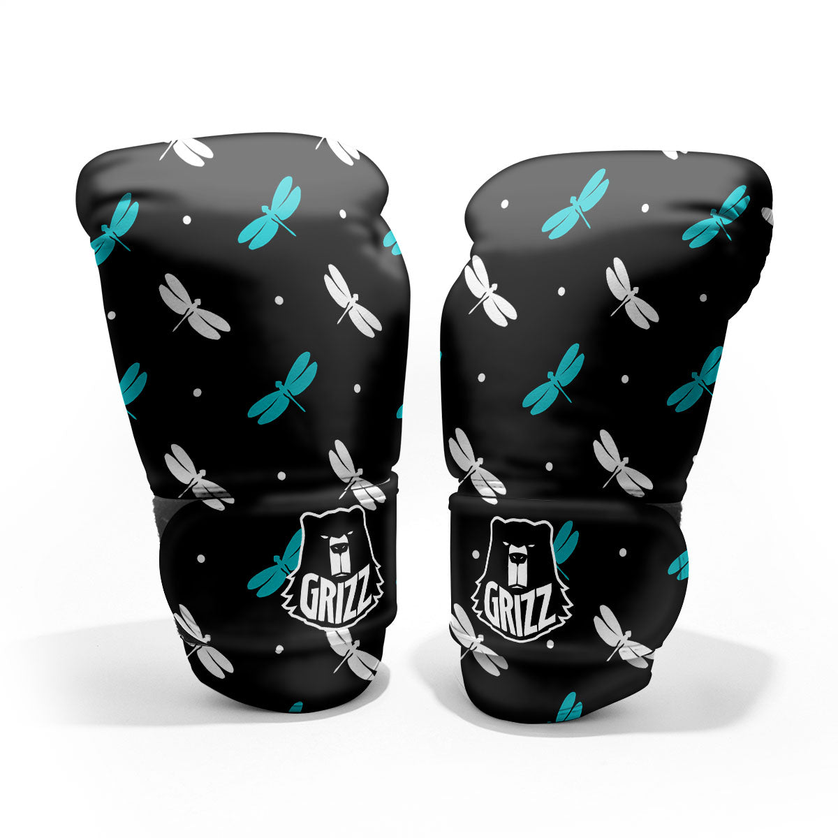Dragonfly Polka Dot Print Pattern Pro Boxing Glove