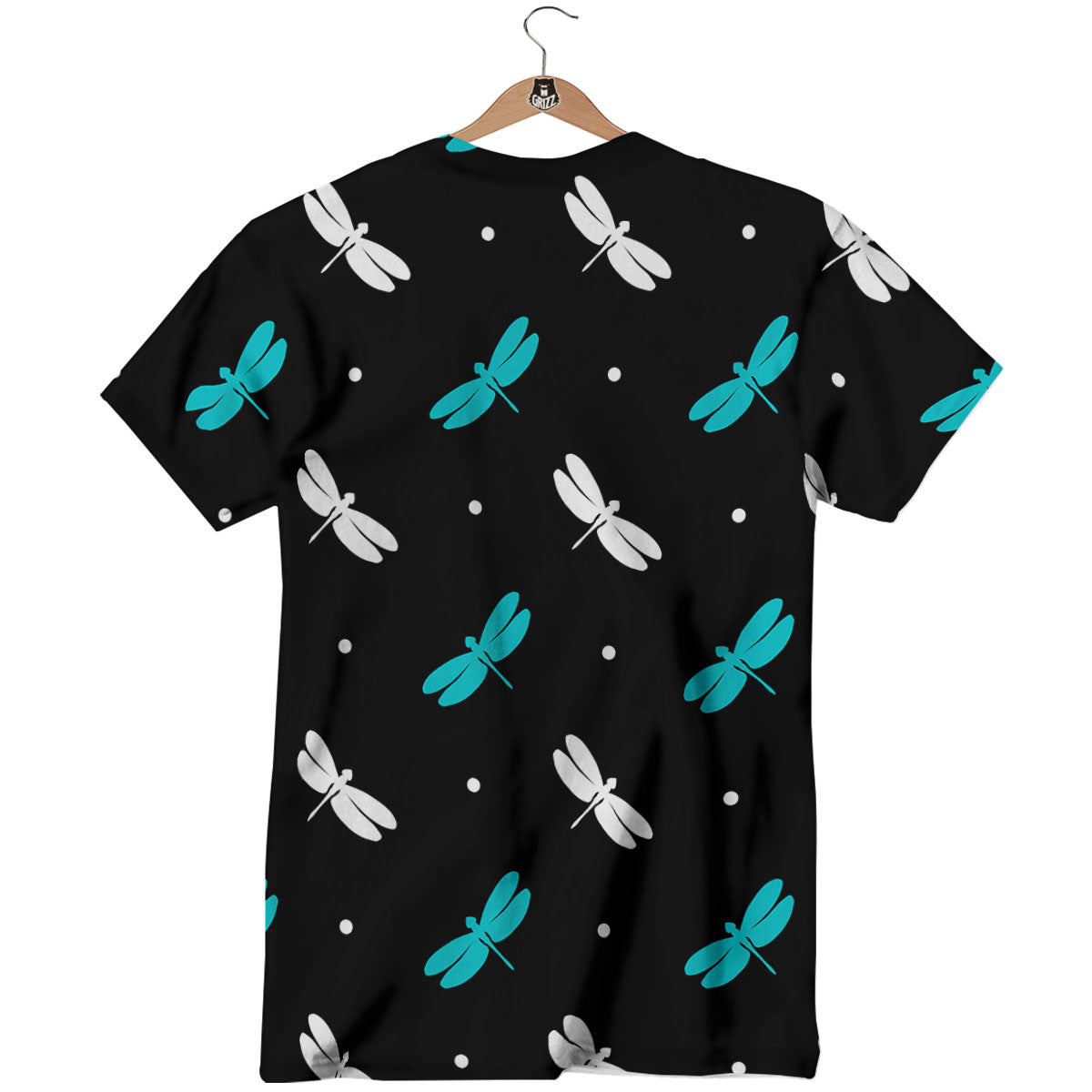 Dragonfly Polka Dot Print Pattern T-Shirt-grizzshop