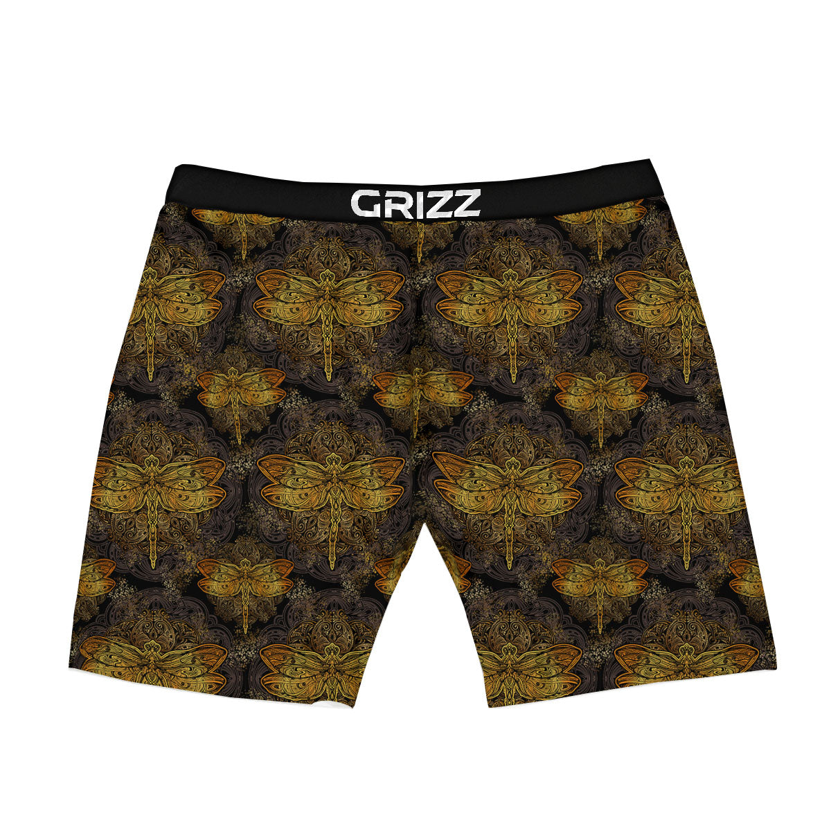 Dragonfly Spiritual Golden Print Boxer Briefs-grizzshop