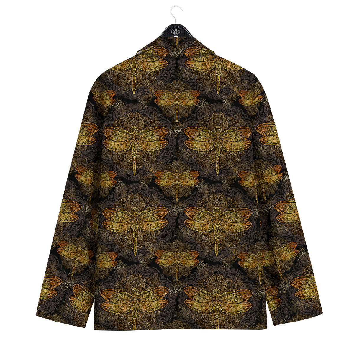 Dragonfly Spiritual Golden Print Men's Sport Coat-grizzshop