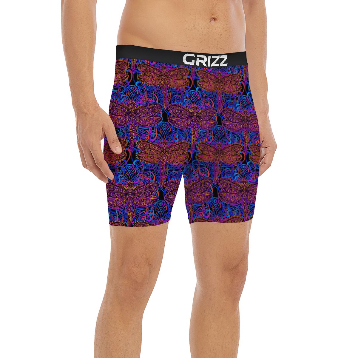 Dragonfly Trippy Print Pattern Boxer Briefs-grizzshop