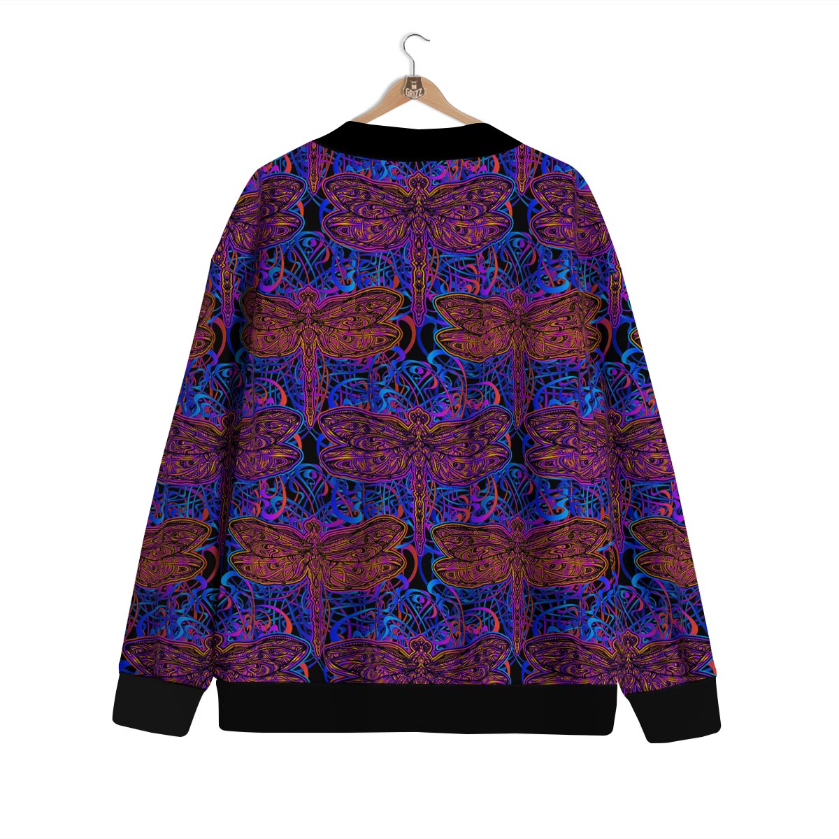 Dragonfly Trippy Print Pattern Cardigan-grizzshop