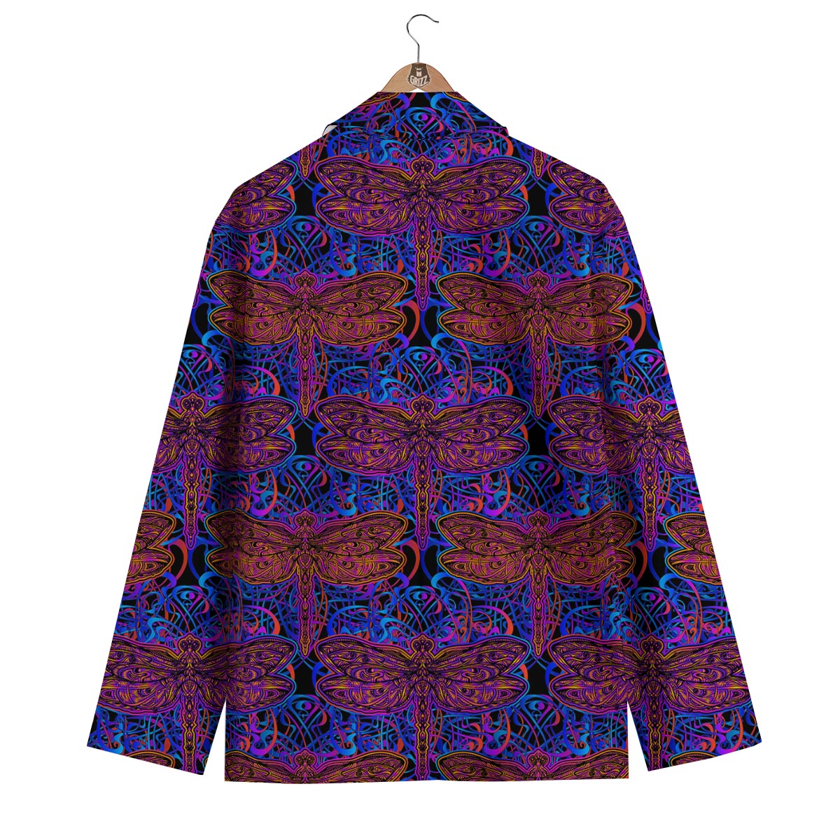 Dragonfly Trippy Print Pattern Men's Blazer-grizzshop