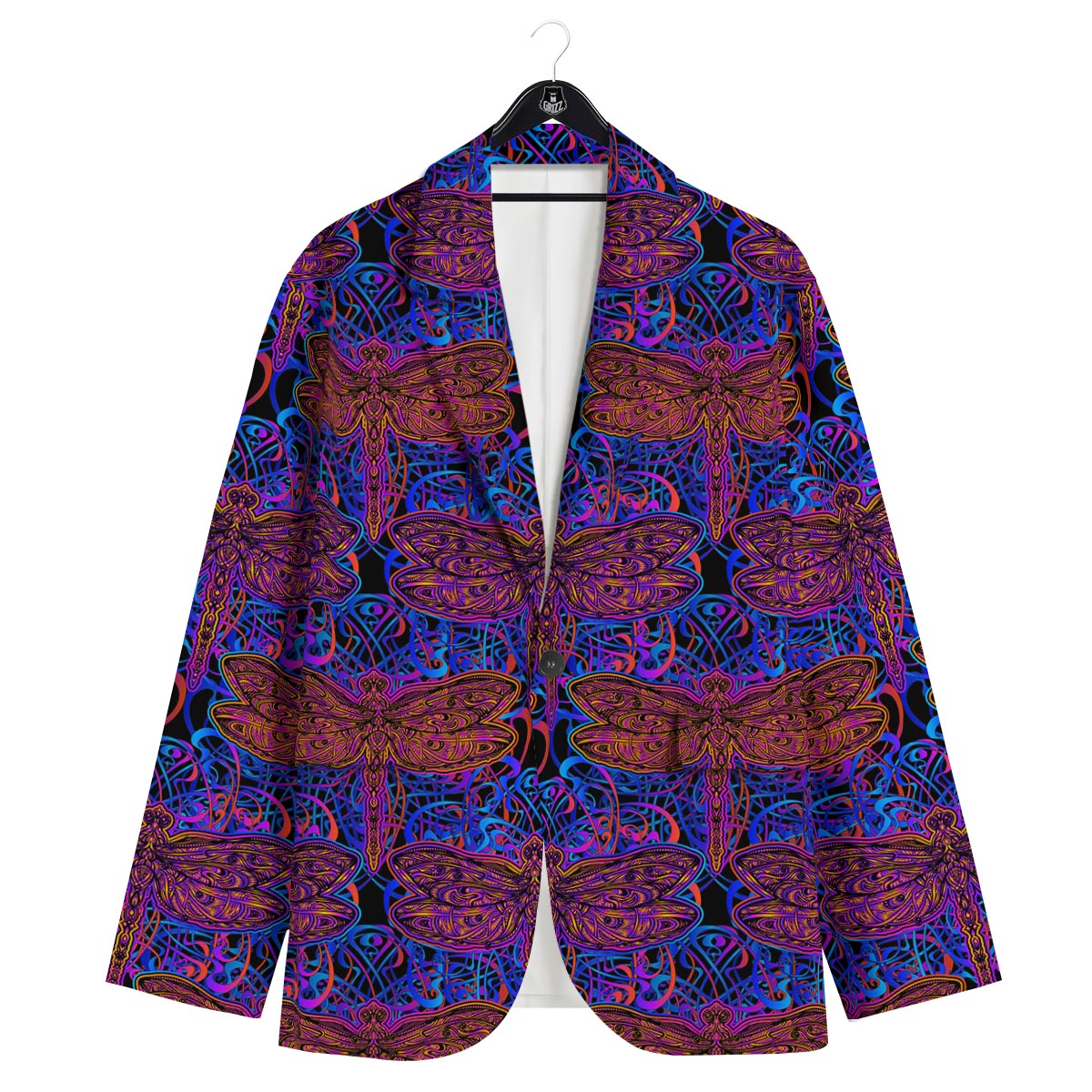 Dragonfly Trippy Print Pattern Men's Sport Coat-grizzshop