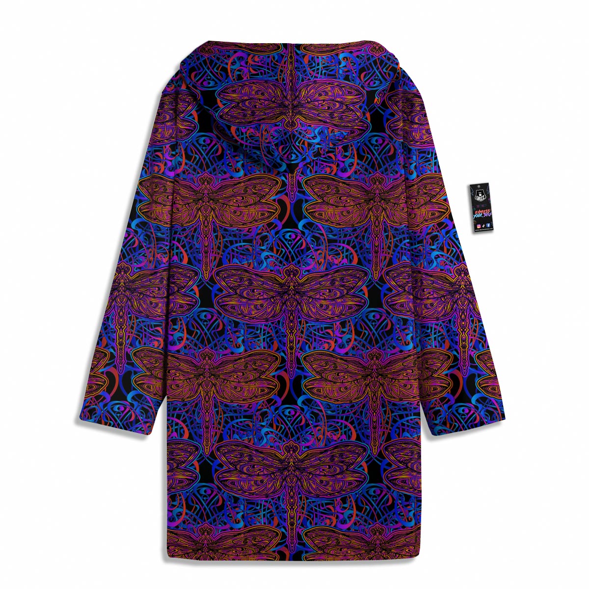 Dragonfly Trippy Print Pattern Men's Windbreaker Jacket-grizzshop